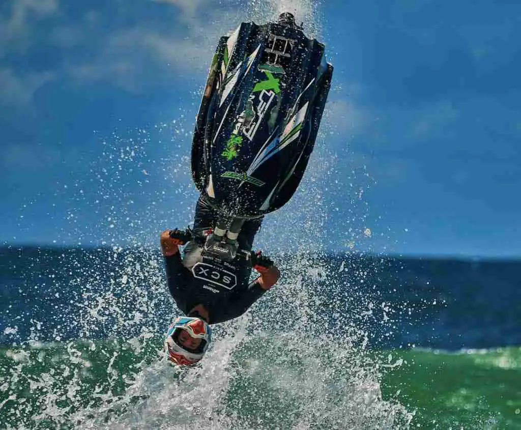 Jet Ski Jumping On A Wave