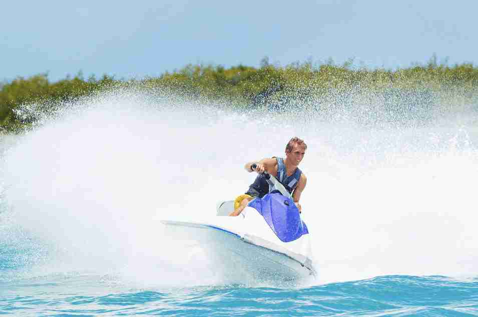 Jet Ski In The Open Ocean