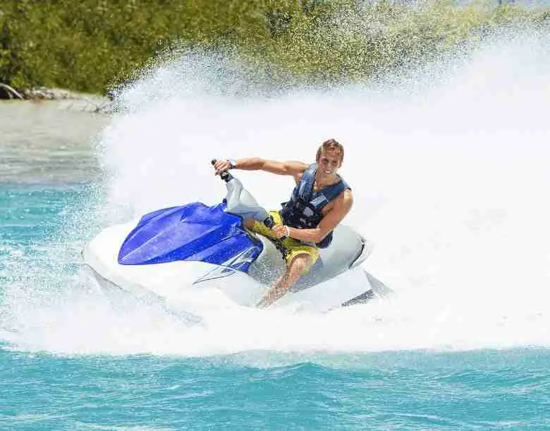 Riding A Jet Ski In Summer