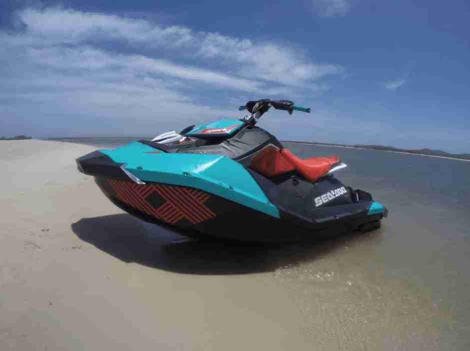 Sea-Doo Trixx Vs Sea-Doo Spark: Which Is Best? (2022 Update) 2 Seadoo Spark Trixx Beached