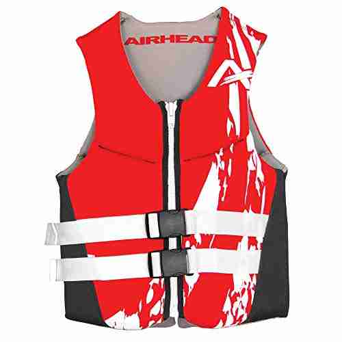 Airhead Adult Swoosh Kwik-Dry Neolite Life Vest 1 Airhead Adult Swoosh Kwik-Dry Neolite Flex Life Vest, Red, Youth