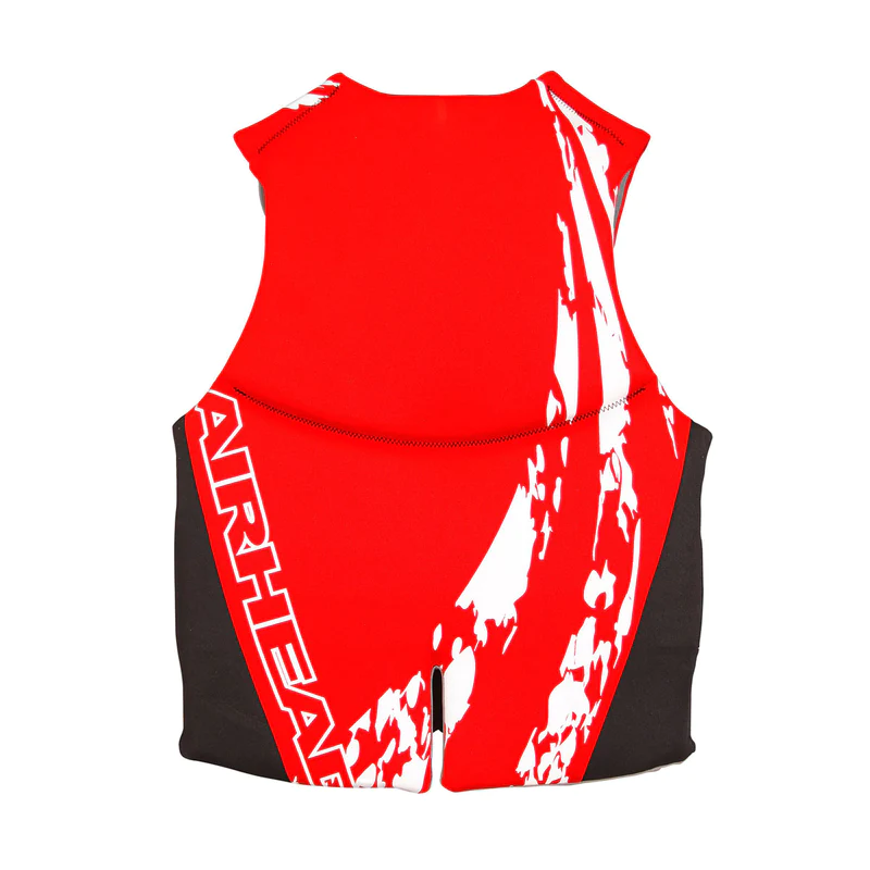 Airhead Adult Swoosh Kwik-Dry Neolite Life Vest 3 Airhead Swoosh Neolite Kwik-Dry Adult Life Vest Back (Red)